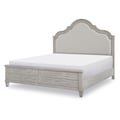 Complete Upholstered Panel Bed, King 6/6