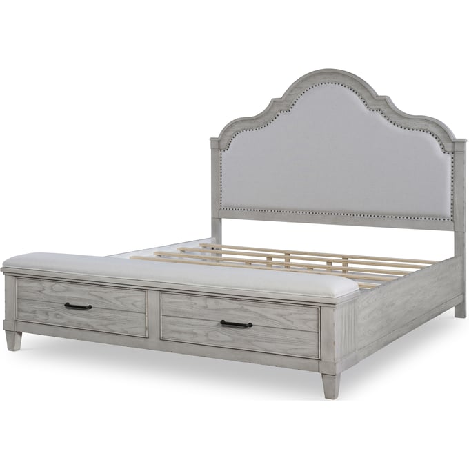 Legacy Furniture Belhaven Weathered Plank Upholstered Queen Drawer Panel Bed LGC-9360-4235K