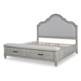 Legacy Furniture Belhaven Weathered Plank Upholstered King Drawer Panel Bed