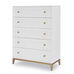 Legacy Furniture Chelsea White Gold 5 Drawers Chest