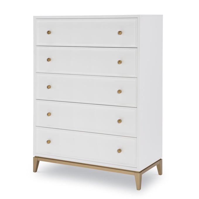 Legacy Furniture Chelsea White Gold 5 Drawers Chest LGC-9781-2200C