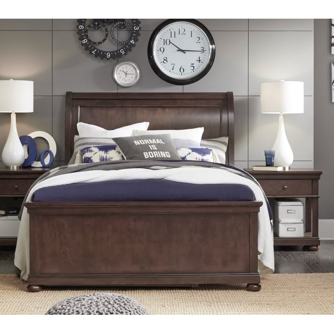 Legacy Kids Canterbury Warm Cherry 4pc Kids Bedroom Set With Full Sleigh Bed LGC-9814-BR-S10