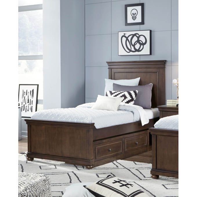 Legacy Kids Canterbury Warm Cherry 2pc Kids Bedroom Set with Twin Drawer Bed LGC-9814-4103K-KBR-DWR-S1