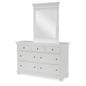 Legacy Kids Canterbury White Natural Wood Dresser And Mirror