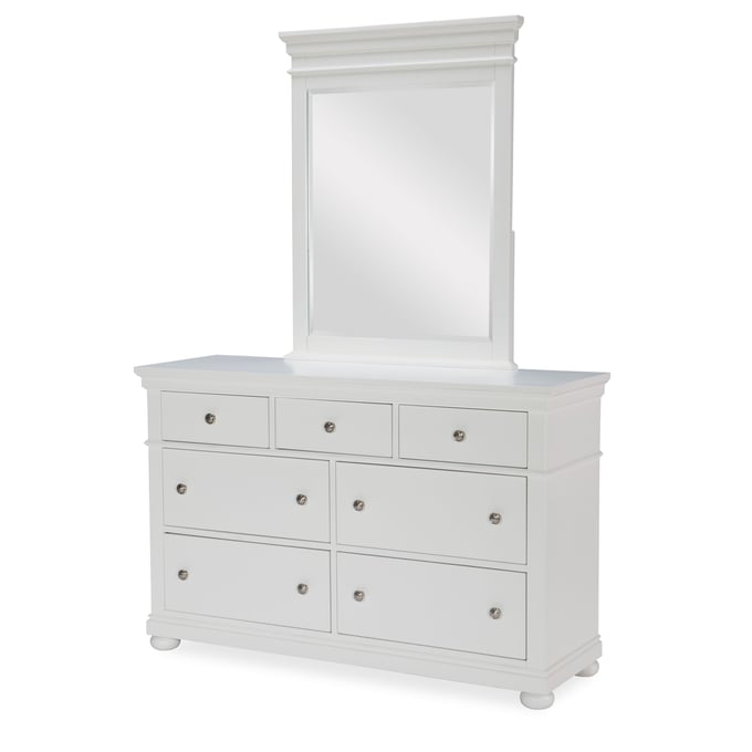 Legacy Kids Canterbury White Natural Wood Dresser And Mirror LGC-9815-1100C-0100-DRMR