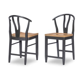 2 Legacy Furniture Franklin Black Wood Counter Height Chairs