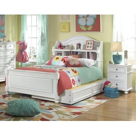 Legacy Kids Madison Natural White 2pc Bedroom Set with Twin Bookcase Trundl...