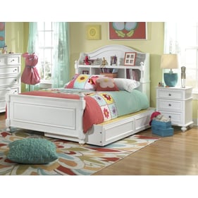 Legacy Kids Madison Natural White 2pc Bedroom Set with Full Bookcase Trundl...