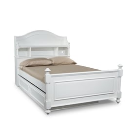 Legacy Kids Madison Natural White Full Bookcase Bed with Trundle