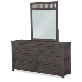 Legacy Kids Bunkhouse Aged Barnwood Dresser and Mirror