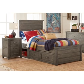 Legacy Kids Bunkhouse Aged Barnwood 2pc Kids Bedroom Set with Twin Bed Unde...