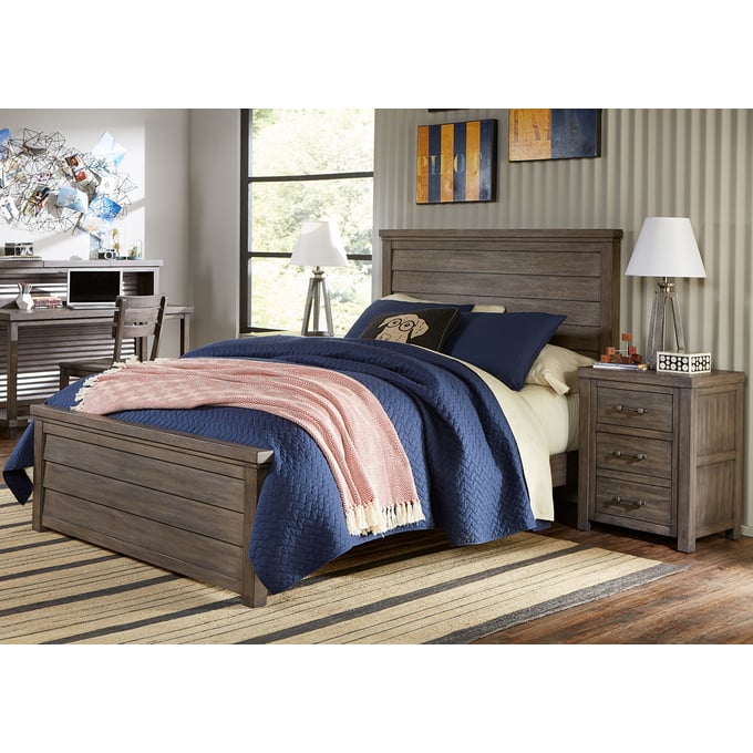 Legacy Kids Bunkhouse Aged Barnwood 4pc Kids Bedroom Set With Full Panel Bed LGC-N8830-BR-S2