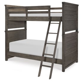 Legacy Kids Bunkhouse Aged Barnwood Twin over Twin Bunk Bed with Trundle St...