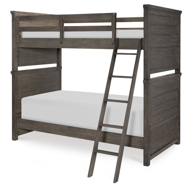 Legacy Kids Bunkhouse Aged Barnwood Twin over Twin Bunk Bed with Trundle Storage LGC-8830-8110K-BNK-BED2