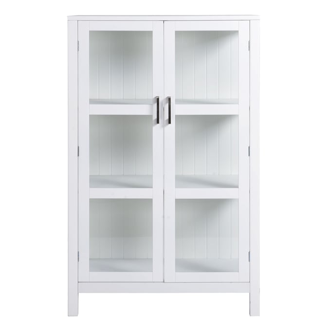 Legacy HFD Alva White Glass Door Display Cabinet LGHFD-CBT-C1610932-TCH