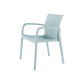 2 Lagoon Alissa Baby Blue Stack Able Dining Arm Chairs