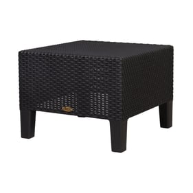 Lagoon Magnolia Black Rattan Side Table