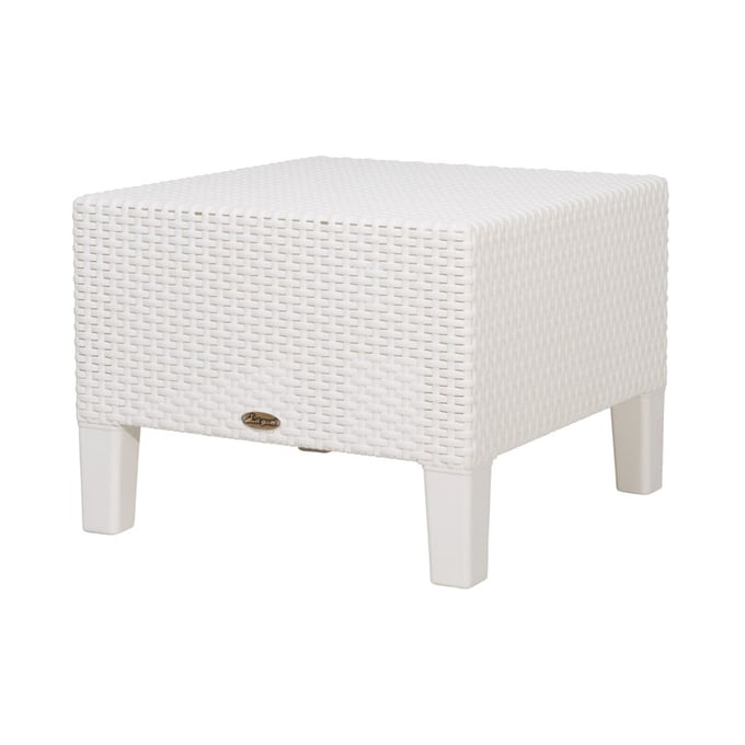 Lagoon Magnolia White Rattan Side Table LGN-7023W8-STLGS