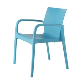 2 Lagoon Alissa Blue Stack Able Dining Arm Chairs