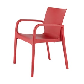 2 Lagoon Alissa Red Stackable Dining Arm Chairs