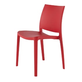 4 Lagoon Sensilla Red Stack Able Dining Chairs