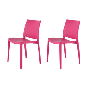 4 Lagoon Sensilla Fuchsia Stackable Dining Chairs