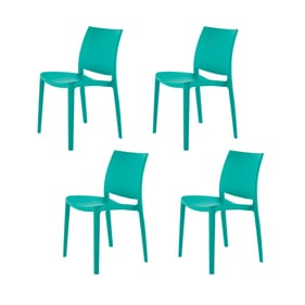 4 Lagoon Sensilla Baby Blue Stack Able Dining Chairs