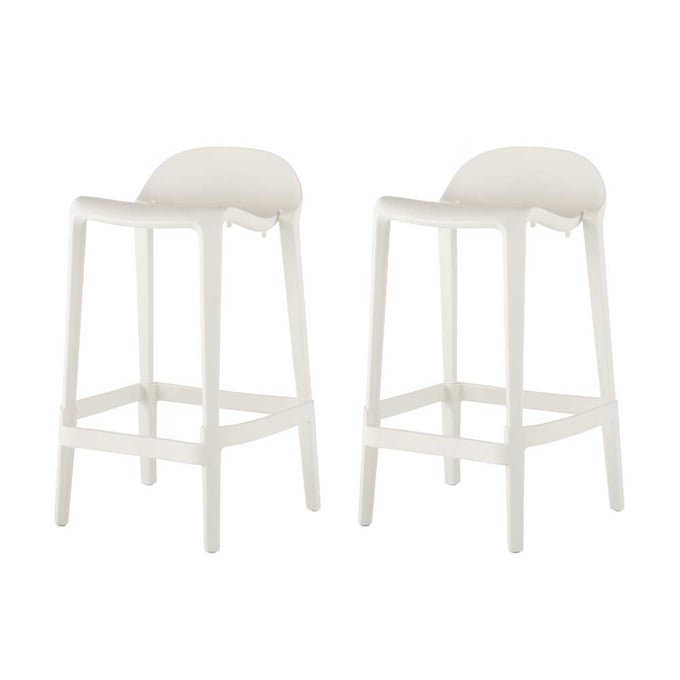 2 Lagoon Joyous White Counter Stools LGN-7057W9-CCLGS