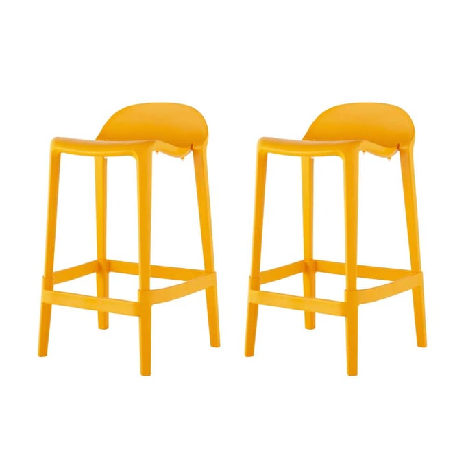 2 Lagoon Joyous Orange Counter Stools LGN-7057Y8-CCLGS