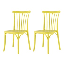 2 Lagoon Rio Yellow Toppy Stackable Dining Chairs