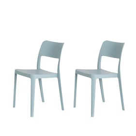 2 Lagoon La Vie Baby Blue Stackable Armless Chairs