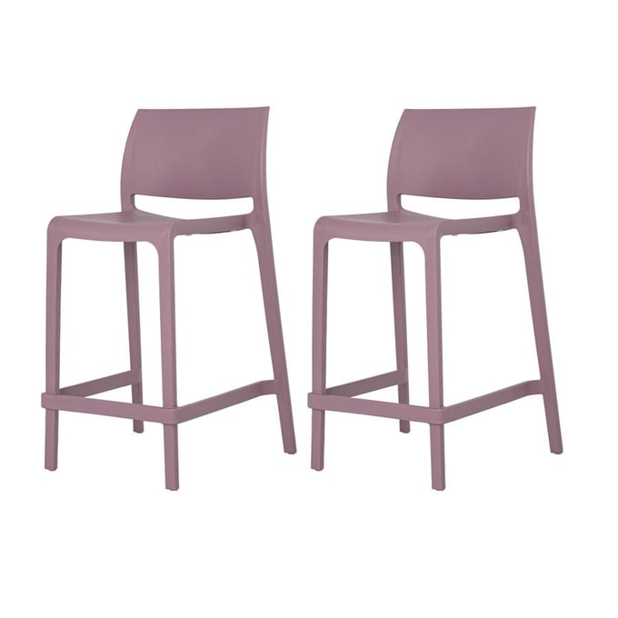 2 Lagoon Sensilla Purple Stackable Counter Stools LGN-7211P5-CSLGS