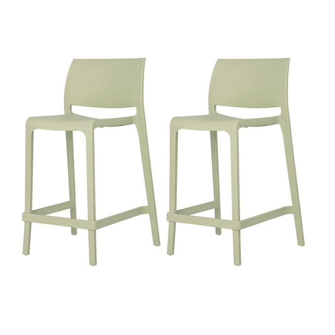 2 Lagoon Sensilla Wasabi Green Stackable Counter Stools LGN-7211V4-CSLGS