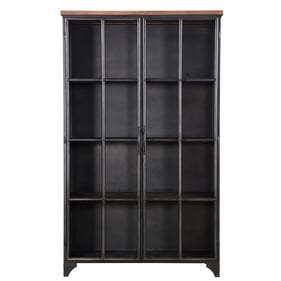 LH Home Tradition Brown Black Display Cabinet