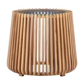 LH Home Bungalow Brown Round Side Table