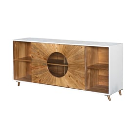 LH Home Casablanca White Light Brown Sideboard