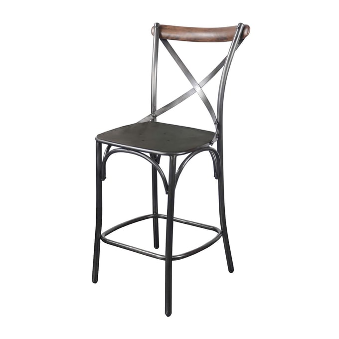 LH Home Seating Bistro Gunmetal Crossback Counter Height Stool LHI-CLA-05