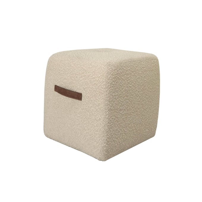 LH Home Delight Boucle Cream Ottoman LHI-CR031