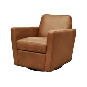 LH Home Cooper Cognac Swivel Club Chair