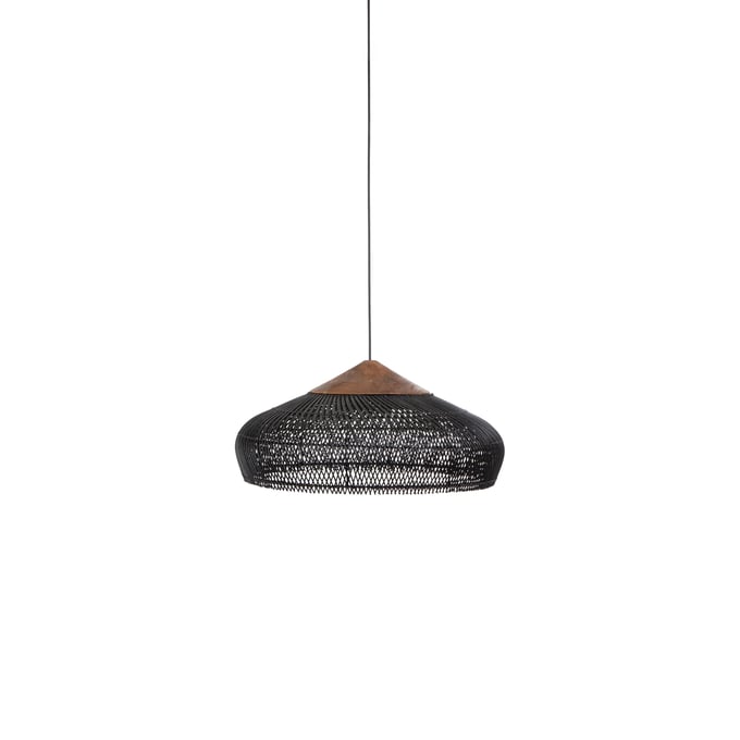 LH Home D Bodhi Black Banjo Large Pendant LHI-DBA129-BLK