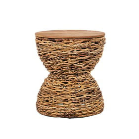 LH Home D Bodhi Brown Rebana Stool