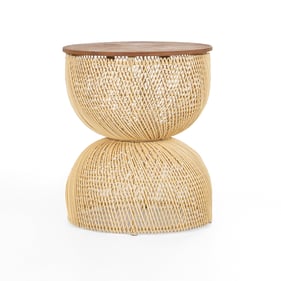 LH Home D Bodhi Natural Wave Side Table