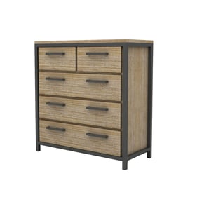 LH Home Irondale Brown Grey 5 Drawer Chest