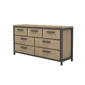 LH Home Irondale Brown Grey 7 Drawer Dresser