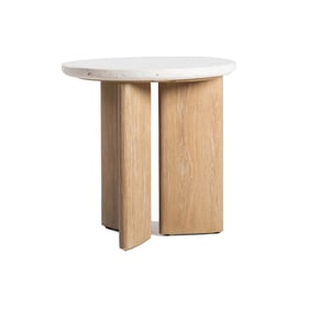 LH Home Infinity Brown White Side Table