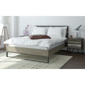 LH Home Metro Havana Brown White 2pc Bedroom Set with King Bed