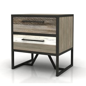 LH Home Metro Havana Brown White Nightstand