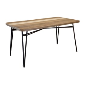 LH Home Metro Havana Brown White 59 Inch Noir Dining Table