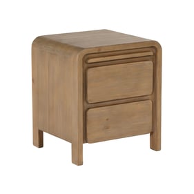 LH Home Opera Brown 2 Drawers Nightstand