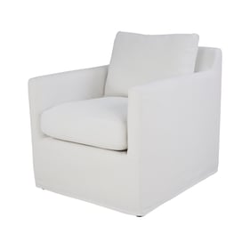 LH Home Heston White Linen Club Chair